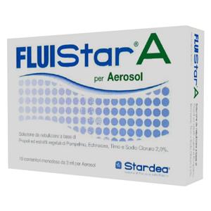 STARDEA Fluistar A - Dispositivo medico inalatorio con propoli ed estratti vegetali, 10 flaconcini monodose da 3 ml