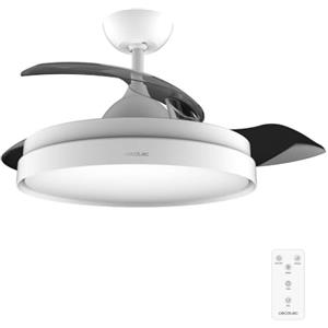 Cecotec Ventilatore da Soffitto con Luce e Pale Retrattilie EnergySilence Aero 4280 invisibile White. 40 W, diametro 106 cm, timer, 3 tonalità di luce, funzione estate-inverno