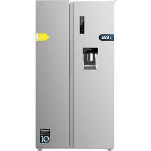 Cecotec Frigorifero Americano Side by Side Bolero Coolmarket Sbs 559 Inox D. 177 cm di altezza e 90 cm di larghezza, Classe D, Multi Air Flow System, Total No Frost, Motore Inverter Plus