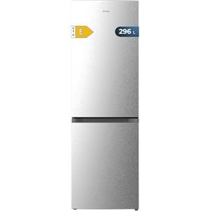 Cecotec Frigorifero Combinato 296L Funzione DeFrost Bolero CoolMarket Combi 296 DF Inox. Altezza 185cm e 60cm Larghezza, Basso Consumo, Illuminazione interna, Porte Reversibili, Cassetto Frutta
