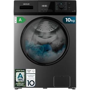 Cecotec Lavatrice Carica Frontale 7 Kg Bolero Dresscode 7410 Inverter A. 1850W, 1200 giri/min Regolabile, 16 Programmi, Motore Inverter Plus, Bassi Consumi, Vapore, Sterilizzazione Indumenti