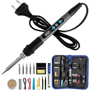 Cecotec Saldatore di Precisione con 100W di Potenza PrecissionSoldier 650 Vision Full, Schermo digitale integrato per il Controllo della Temperatura, Raggiunto 650ºC, Valigetta e Set di Accessori