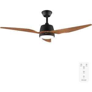 Cecotec Ventilatore da Soffitto con Luce EnergySilence Aero 5250 BlackWood. 62 W, Diametro 121 cm, Lampada LED 18 W, Telecomando, 3 Velocità, Timer Fino a 8 Ore, 3 Pale, Estate/Inverno