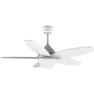 Cecotec - Ventilatore da Soffitto con Luce EnergySilence Aero 4200 WhiteWood - 53W, Diametro 42", Luce LED 15W in 3 Tonalità, Telecomando, Timer Selezionabile, 3 Velocità e 5 Pale