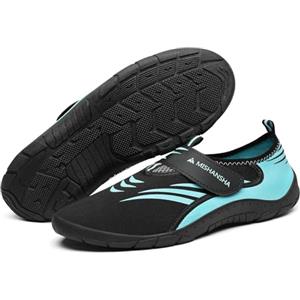 Mishansha Scarpe da Scoglio Uomo Donna Scarpe da Mare Asciugatura Rapida Scarpe da Spiaggia Antiscivolo Scarpe Acqua Leggere Scarpe da Nuoto Surf Vela Canottaggio Turchese,Gr.46