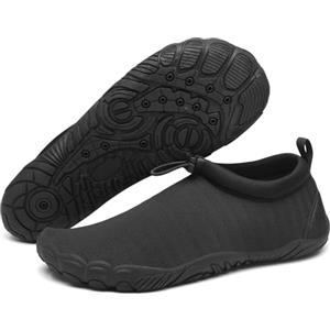 Mishansha Scarpe da Scoglio Uomo Donna Scarpe Immersione Antiscivolo Asciugatura Rapida Leggere Scarpe da Acquatiche, Nero 40 EU