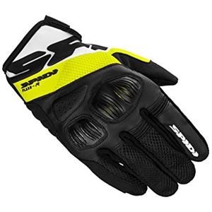 SPIDI, Flash-R Evo, Guanti Moto per Uomo, Protettivi e Resistenti, Guanti Moto Estivi Impermeabili e Antiscivolo, con Touchscreen Capacitivo, Peso Medio 0, 1 kg, Colore Nero e Giallo Fluo, Taglia XL