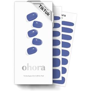 Ohora Sticker Unghie Gel Semi-Polimerizzato, 30 Unghie Gel Adesive Made in Corea, con Lima, Due Salviette Umide e Uno Stick in Legno per l'Applicazione