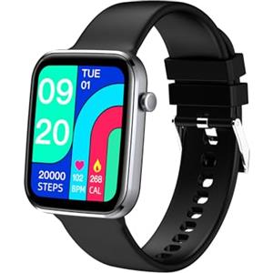 Celly TRAINERWATCHBK, Smartwatch Fitness con Display 1,69" Full Touch, Cardiofrequenzimetro da Polso, Compatibile con iOS e Android, Orologio Smartwatch per Donna, Uomo, Resistente all'Acqua IP67