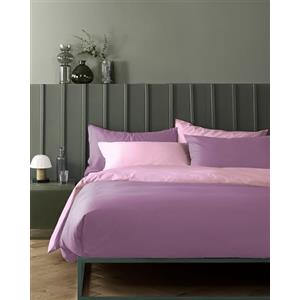 Bassetti Parure Copripiumone Matrimoniale, Pop Color Double, 100% cotone, Glicine, 250 x 200