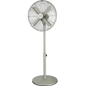 Cecotec Ventilatore a pedale EnergySilence 610 Steelstyle. 50 W, finitura in acciaio, diametro 16" con 4 pale, 3 velocità, oscillazione, altezza regolabile, massima sicurezza