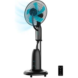 Cecotec - Ventilatore per nebulizzatore d'acqua EnergySilence 490 Freshessence, 90W, diametro 40 cm, 5 lame, serbatoio da 2,8 L, Timer fino a 7,5 ore, indicatore a LED e oscillazione
