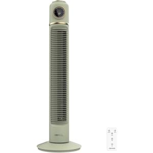 Cecotec - Ventilatore a torre EnergySilence 1090 Skyline Retro Smart Green da 81 cm, 40 W, display LED, touch e telecomando, 3 velocità, 3 modalità, timer 12 ore e oscillazione 72º