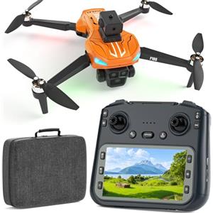 govogorc Drone GPS Con Fotocamera 4K, Schermo Telecomando 4,5 Pollici, Ritorno Automatico, Evitamento Automatico Ostacoli, Volo 22 Min, Drone RC FPV Pieghévole Con Follow Me, Regalo Per Adulti