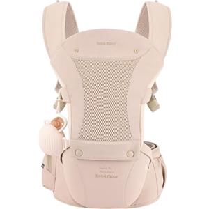 Bebear Zaino 3D Air Mesh per neonati fino a bambini da 0 a 36 mesi, ergonomico 6 in 1 (rosa ottone)