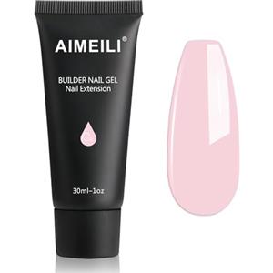 AIMEILI Kit Gel per Unghie Acrilico, Builder Set Estension Acrigel Nudo Rosa Chiaro (039), 1x30ML