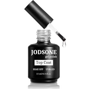 JODSONE 15ML Smalto Gel Top Coat Finitura lucida ad alta brillantezza Smalto Gel Lunga Durata Manicure Professionale Casa fai-da-te senza strofinare…
