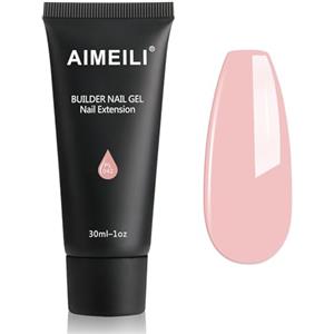 AIMEILI Kit Ricostruzione Unghie, Acrilico Colorato Builder Gel Set Estension Acrigel - Nudo (042), 1x30ML