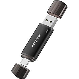 KOOTION Chiavetta USB C 128GB USB 2.0 OTG 2 in 1 Tipo C Nero Piccolo e Leggero Per Android/Window/PC/MacBook, ect