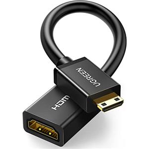 UGREEN Mini HDMI Cavo 4K 3D Adattatore Convertitore Audio Compatibile con EOS 2000D EOS 4000D D3500 Panasonic Fotocamera Videocamera, 22CM