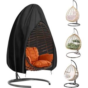 Aipwerer Copertura per Sedia Sospesa da Giardino, Impermeabile, Antivento, Anti-UV, Telo Protettivo per Sedia a Uovo o Dondolo Esterno con Cerniera, Resistente e Durevole (190 * 115 cm)