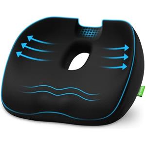 AUVON Cuscino Sedia Ufficio, Ciambella per Sedersi, Antidecubito Ergonómico y Diseño en U, Cuscino Coccige ortopedico seduta per Coccige Sciatica Lombare para Silla de Oficina, Coche, Silla de Ruedas