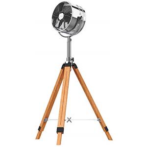 Cecotec EnergySilence 1200 Woody, 80W Ventilatore tre piedi in legno con 3 pale da 12 pollici e diametro di 30cm. Motore 3 velocità. Altezza regolabile da 115/130 centimetri e inclinazione 80gradi.