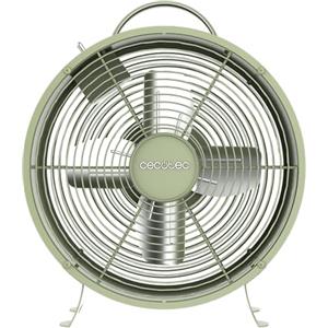 Cecotec - Ventilatore da Tavolo EnergySilence 400 RetroDesk Green, 25 W di potenza, 8 pollici, 4 pale aerodinamiche, design minimalista, 2 velocità, base robusta e stabile