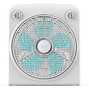Cecotec Ventilatore da Pavimento con Timer EnergySilence 6000 PowerBox. 50 W, 5 Pale di 30 cm di diametro, 3 Velocità, Motore in Rame, Griglia Rotante, Bianco