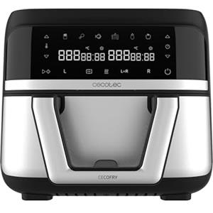 Cecotec Friggitrice ad Aria Cecofry Dual 9000. Air Fryer 2850 W, Capacità 9L, Digitale-Compatta, Doppia Temperatura, Tecnologia PerfectCook, Possibilità di Dividere Il Secchio da 4,5L in 2, 6 Modalità