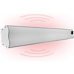 Klarstein Stufa Elettrica Basso Consumo, Colonnina da Giardino 2400W, Termosifone con Pannello Radiante Infrarossi con Telecomando, Stufetta Smart WIFI App, IP44, No CO2