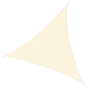 Outsunny Tenda a Vela Triangolare Parasole in HDPE per Spazi Esterni, 3x3x3 m, Crema Bianco Avorio