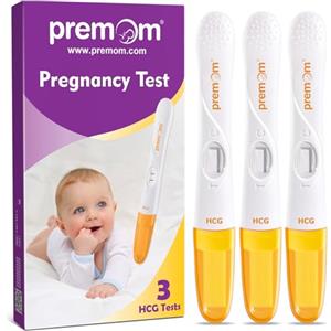 Premom Test di Gravidanza Precoce 5 giorni: Test Gravidanza 10mIU/ml Rilevamento Rapido & Risultato Rapido con l'APP Premom Italiana - Accuratezza del 99% (3 HCG)