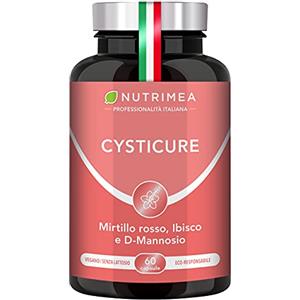 Laboratoires Nutrimea Cysticure | Integratore di D-Mannosio, Mirtillo Rosso e Ibisco | Per Cistite e Infezioni Intime | 100% Naturale | 60 Capsule | Nutrimea