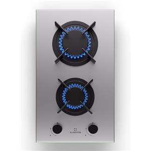 Klarstein Piano Cottura 2 Fuochi Gas, Piano Cottura a Gas Integrato 4200W, Piano Cottura 2 Fuochi Gas Incasso in Acciao Inox, Piano Cottura 2 Fuochi Gas per Wok, Piano Cottura a Gas 2 Fuochi