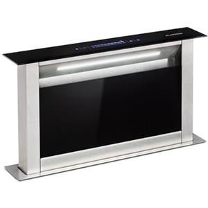 Klarstein Royal Flush Eco - Cappa Aspirante, 60cm, Efficienza Energetica A++, Flusso D'Aria: 576 M³/Ora, Bassa Rumorosità: 51dB, Touch-To-Slide, Acciaio Inox & Vetro, Cappa Da Cucina A Scomparsa, Led