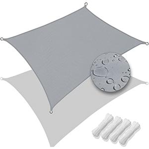 VOUNOT Vela Ombreggiante Rettangolare 3x2 m, Tenda da Sole per Esterno, Impermeabile Protezione UV, Tenda a Vela per Giardino, Balcone, Terrazza, Grigio