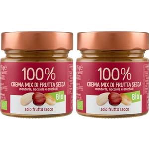 Generico 2X Euro Company 100% Crema Mix di Frutta Secca Mandorle, Nocciole e Arachidi 175 g