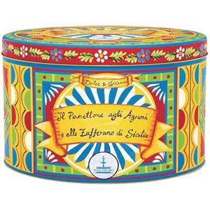 Fiasconaro Panettone Agrumi e Zafferano di Sicilia, Confezione Dolce e Gabbana, 1 kg, Fiasconaro - 1000 gr