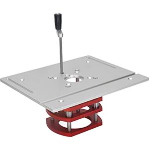 Fauitay Tavolo sollevatore per fresatura, fresatura superiore, sollevatore da tavolo, set manuale con manovella per lavorazione del legno ad alta precisione (argento)