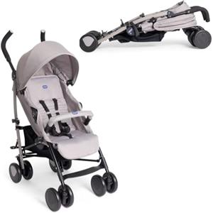 Chicco Echo Lite Passeggino Leggero da 0 Mesi a 22 kg, Schienale Reclinabile in 4 Posizioni, Seduta Spaziosa, Manicotto Paracolpi, Chiusura a Ombrello, Freni Gemellati e Ruote Anteriori Girevoli