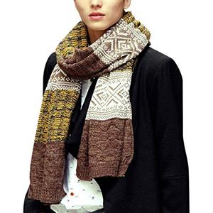 Yuson Girl Sciarpa Uomo Inverno Scialle Maglia Caldo, Invernale Stola Pashmina (Giallo)