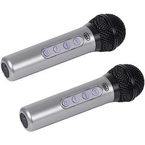Trevi EM 415 R Set 2 Microfoni Wireless Dinamici Unidirezionali 2.4GHz con Ricevitore Universale Jack 6,3mm, Effetti Sonori, Batterie Ricaricabili USB Type-C, Karaoke, Live, Eventi, Conferenze