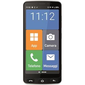 SAIET - Cellulare Smart Senior STS550 Per Anziani 4G e Bluetooth - con Tasti e Lettere Grandi - Custodia Protettiva Inclusa - Smartphone con Whatsapp e SOS