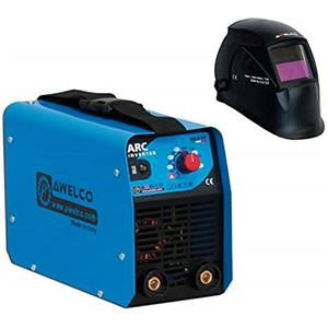 AWELCO SALDATRICE INVERTER 160 A AMP mod. ARC 180 + CASCO ELMETTO DI PROTEZIONE