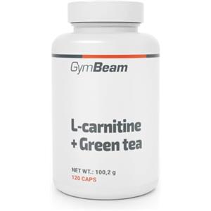 GymBeam L-Carnitina + Tè Verde Bruciagrassi in Capsule - Vegano, Senza Glutine, Lattosio, OGM - Estratto Tè Verde 30:1 Ricco di Polifenoli ed EGCG, Ideale con Sport e Dieta, 120 cps