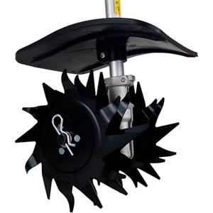 Generico Accessorio Zappa per Decespugliatore 26mm con Ingranaggio 9 Denti - Fresa Motozappa con Parasassi, Larghezza Lavoro 240mm, Ideale per Orto e Giardino