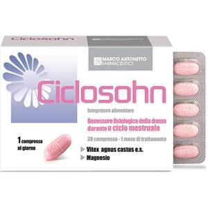 NUTRACEUTICA ITAL. BDC28 Srl Ciclosohn - Integratore alimentare per il benessere della donna durante il ciclo mestruale con Vitex agnus castus e Magnesio - 30 compresse