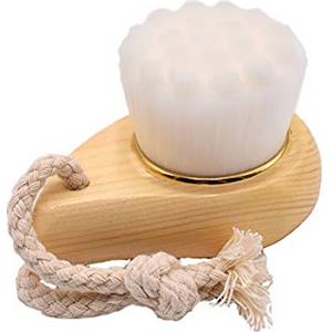 Omenluck 1 Pz Spazzola di Pulizia Del Viso Manico In Legno Naturale Morbido Cura Strumento Setola Morbida Pulizia Viso Spazzola Di Bellezza