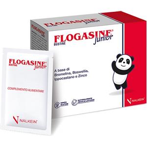 NALKEIN Flogasine Junior - Complemento alimentare con Bromelina, Boswellia, Ippocastano e Zinco - 20 Bustine